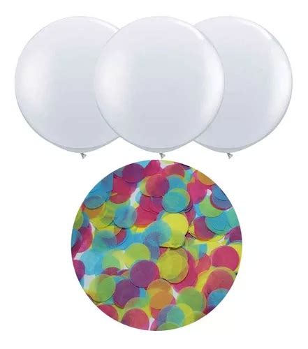 Globo Gigante Transparente Confetti Icecream 61 Cm MercadoLibre