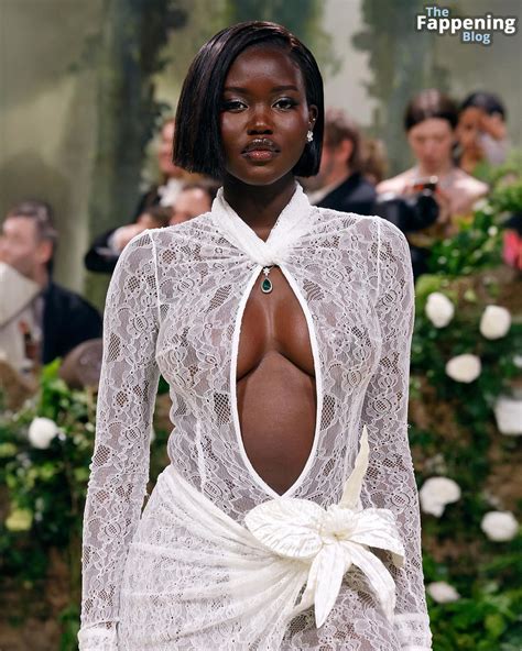 Adut Akech Teases With Her Sweet Tits At The Met Gala In Nyc Photos