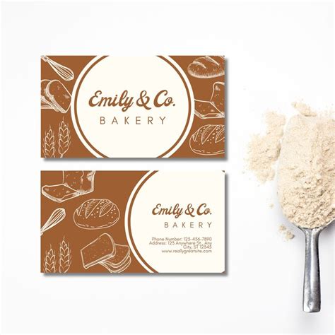 Bakery Business Card Template Diy Customizable In Canva Printable