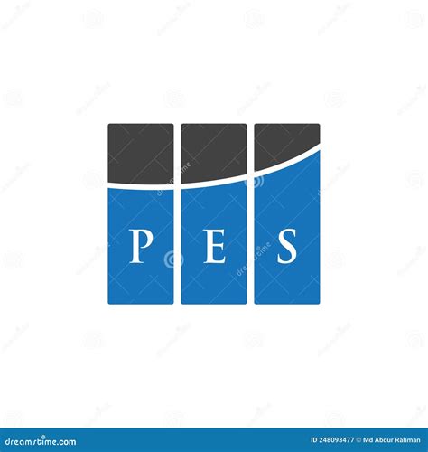 PES Letter Logo Design on WHITE Background. PES Creative Initials ...