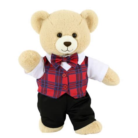 Build A Bear Workshop Teddy With Bow Tie Plush Set 1 Ct King Soopers