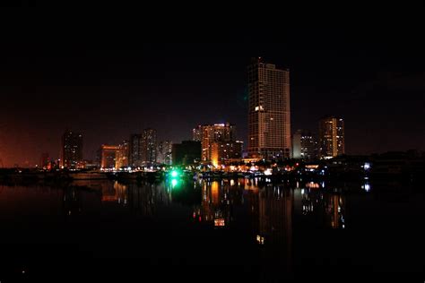 Night At Manila Bay Free Stock Photo Public Domain Pictures