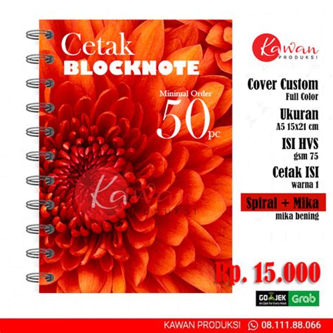 Jual Cetak Block Note Note Notes Block Note Custom Jakarta Pusat