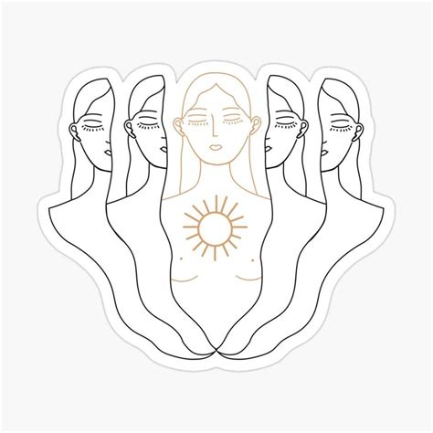 A Line Drawing Of Three Women With Their Hands In The Shape Of A Woman