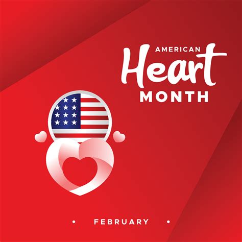 American Heart Month February Event Background 21958293 Vector Art at ...