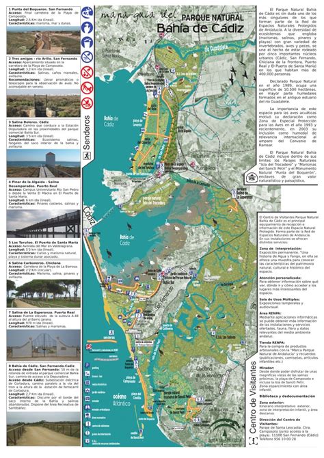 Mapa Gu A Del Parque Natural Bah A De C Diz Adsise Dise O De La