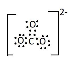 Construct an electron-dot diagram for carbonate ion. Draw the ...