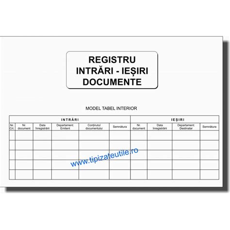 Registru Intrari Iesiri Documente 100file Model 1