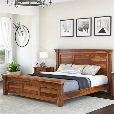 Modern Farmhouse Rustic Solid Wood Platform Bed Atelier Yuwaciaojp