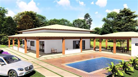 Casa de Campo Chácara Compre o Projeto na Descrição P387 YouTube