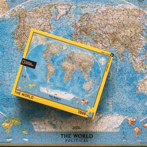 Wereldkaart Puzzel Stukjes National Geographic