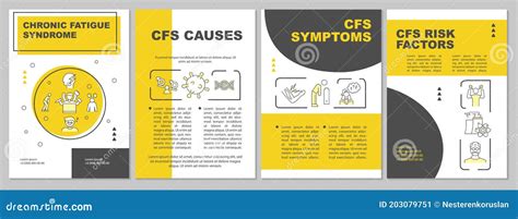 Chronic Fatigue Syndrome Brochure Template Stock Vector Illustration