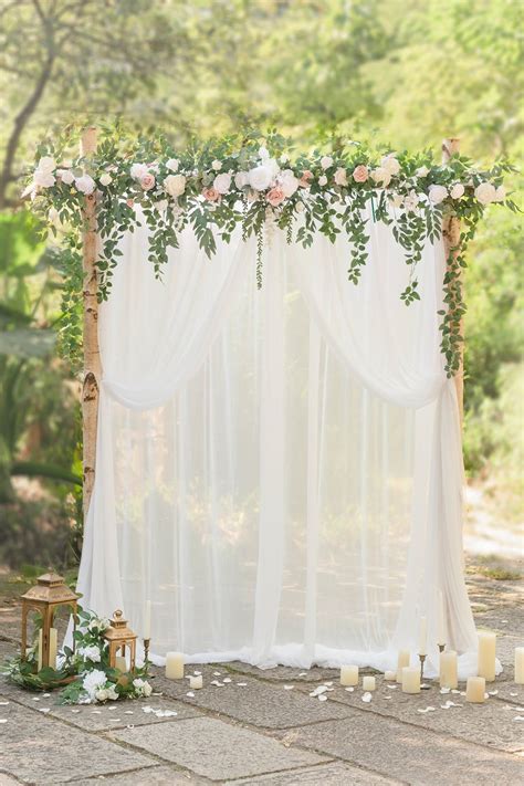 6 5ft Flower Garland With Hanging Rose Leaves For Ceremony Backdrop In