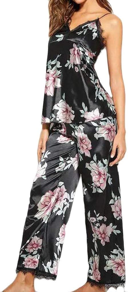 Women's Casual Pajamas Girls Loose Pajama Two Set Classic Piece ...
