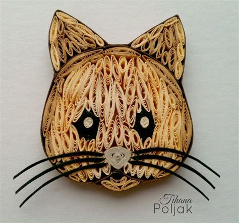 Quilled Cat Art By Tihana Poljak