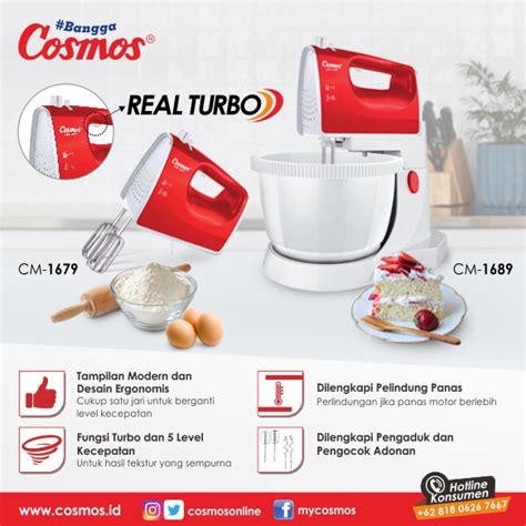 Jual Stand Mixer COSMOS CM 1689 3 Liter Shopee Indonesia