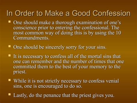 The Sacrament Of Reconciliation Confession Ppt