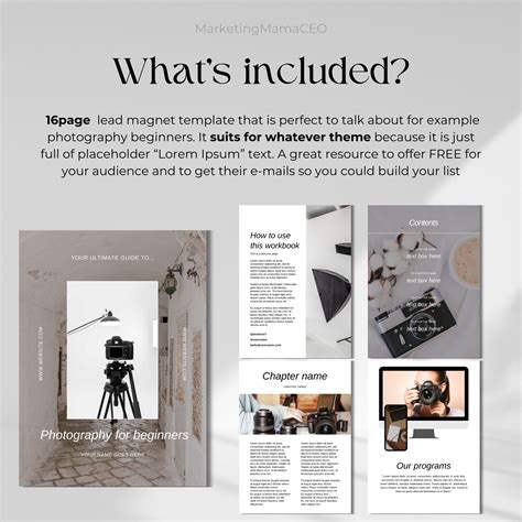 Editable Lead Magnet Template Canva Freebie Template Course Creator