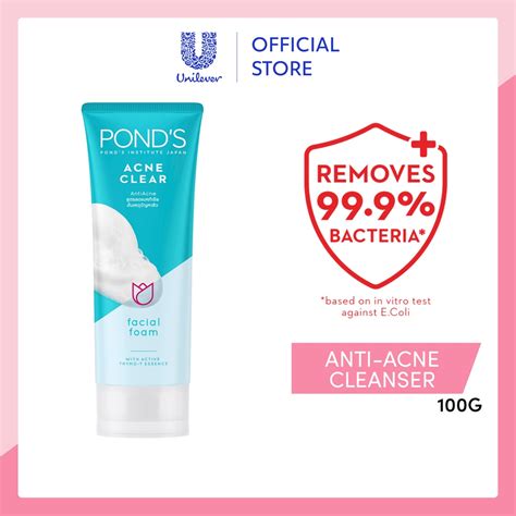 Ponds Acne Clear Facial Foam With Thymol Salicylic Acid And Vitamin