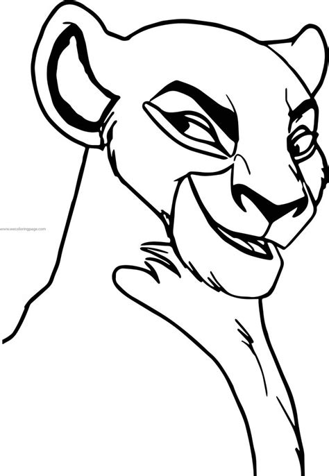 Sarafina Lion King Smile Coloring Page Wecoloringpage