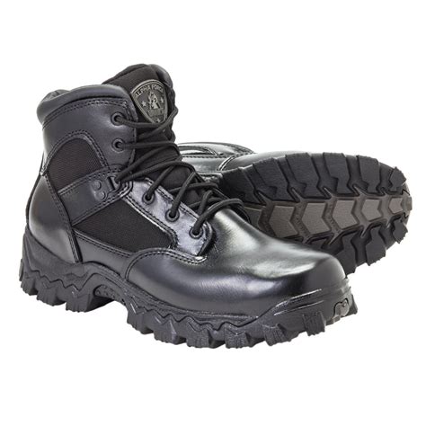 Rocky Boots Rocky Mens Black Leather Alphaforce Composite Toe