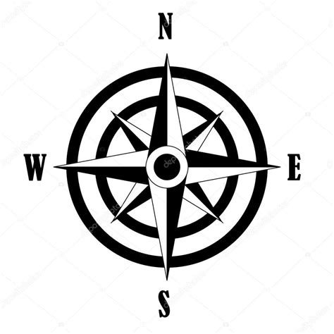 Vector Icon Of Compass Rose — Stock Vector © Panya 43857007