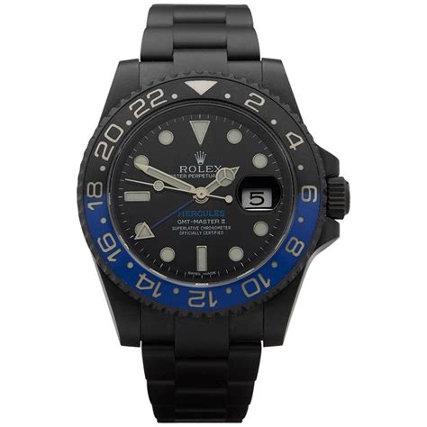 Rolex Gmt Master Ii Hercules Custom Blnr Batman Black Dlc Coated At