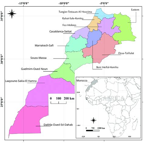 Map Of The Regions Of Morocco 12 Regions 17 Download Scientific
