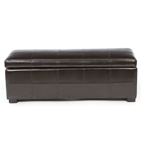 Safavieh Madison Leather Entryway Storage Ottoman And Reviews Wayfair