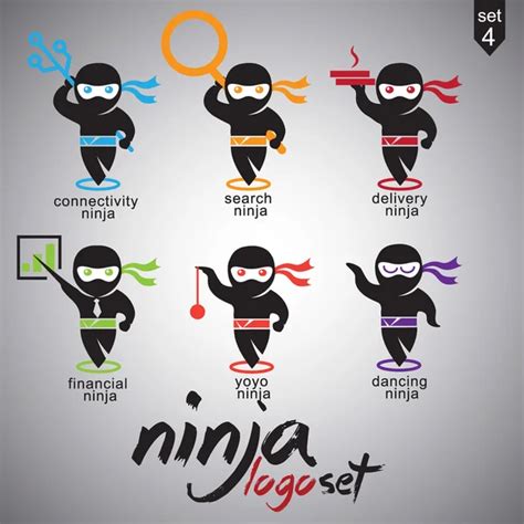 Ninja logo design — Stock Vector © inspiredrive #118329544