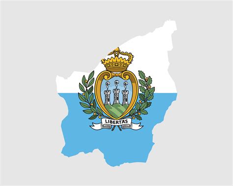 San Marino Flag Map. Map of the Republic of San Marino with the ...