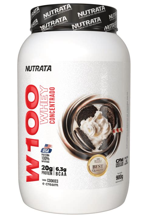 Whey W100 Cookies And Cream 900g Nutrata Nutrata Loja Fique Bem