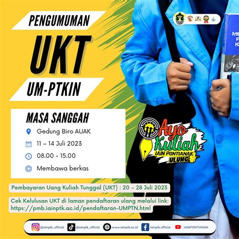 Pengumuman Penetapan Uang Kuliah Tunggal Ukt Jalur Um Ptkin