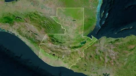 Guatemala Map Solid Regions Satellit Stock Video Pond