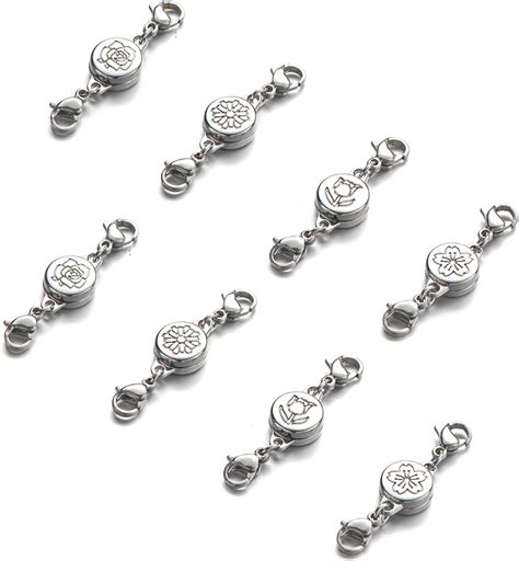 Zpsolution Plated Abs Pearl Magnetic Jewelry Clasps For Necklace Lobster Clasp White