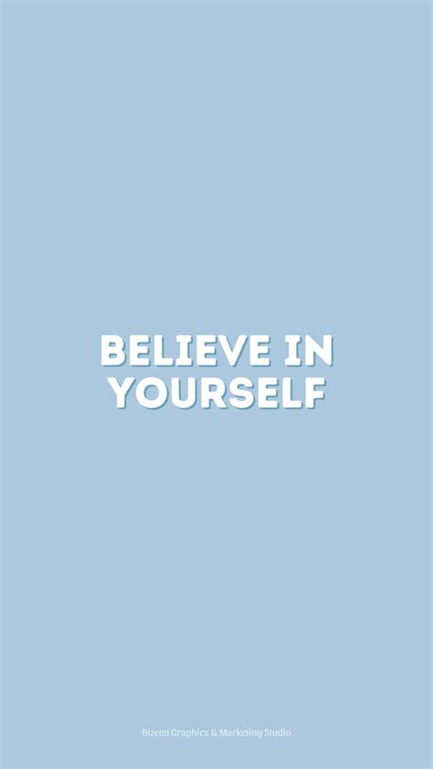 Pastel Blue Aesthetic Wallpaper Quotes Believe In Yourself Blue