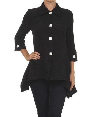 Black Sidetail Button Up Jacket Plus Zulily Jacket Buttons