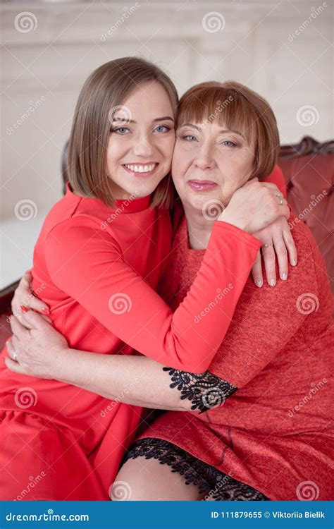 Mature Mother And Daughter Hugging Stock Image Image Of Cheerful Lifestyle