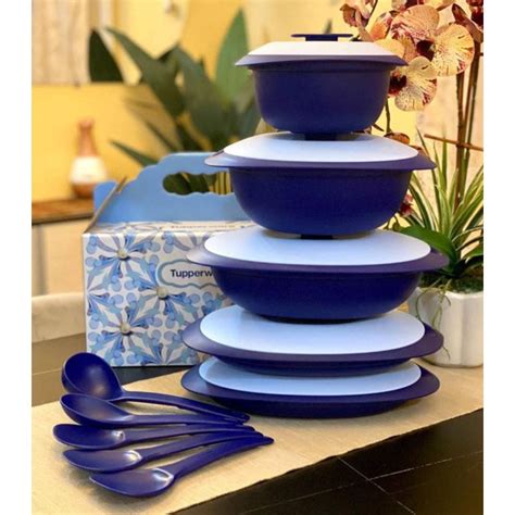 Sabah Tupperware Royale Blue Serveware Petite Shopee Malaysia