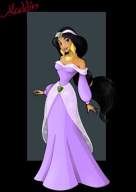 Princess Jasmine Purple Dress By Nightwing1975 On Deviantart