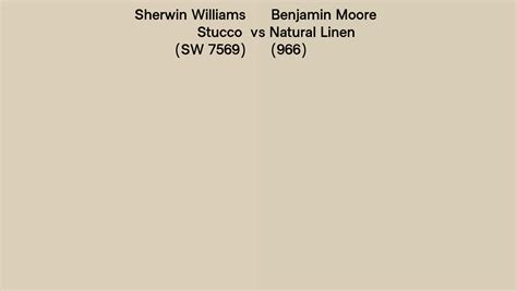 Sherwin Williams Stucco Sw 7569 Vs Benjamin Moore Natural Linen 966