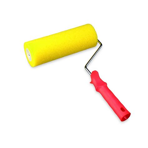 Sponge Paint Roller Medium Grained With Handle For Latex Paint Quartz