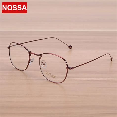 Nossa Brand Designer Men S Copper Glasses Frame Women S Metal Round Spectacle Frames Elegant