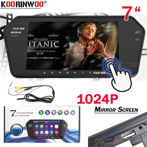 Koorinwoo Monitor LCD de 7 para coche cámara de visión trasera gran