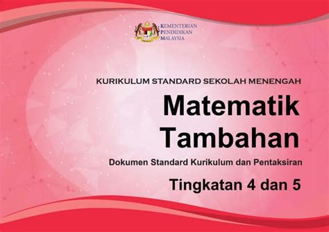 Dskp Kssm Matematik Tambahan T4 Dan T5 Minpdf