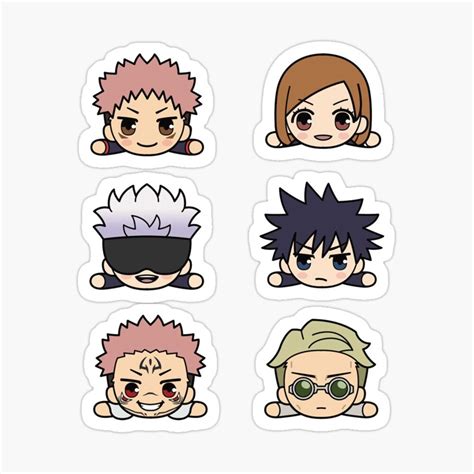 Jujutsu Kaisen Characters Stickers Artofit