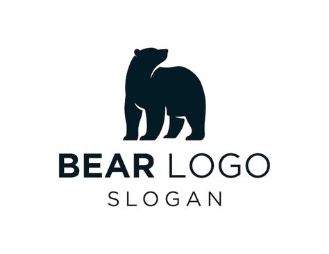 Diseño de logotipo de oso Vector Premium