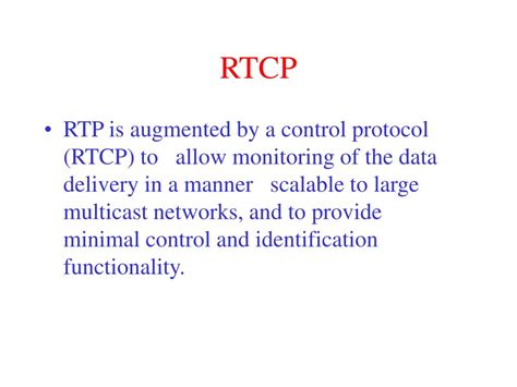 Ppt Rtp A Transport Protocol For Real Time Applications Powerpoint