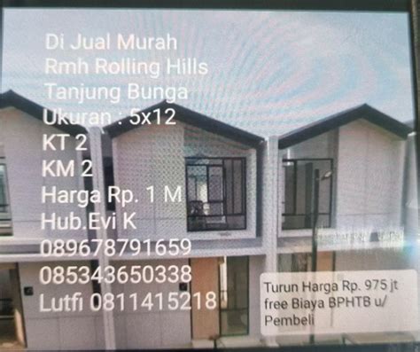 Dijual Rumah Murah 2 Lantai Di Rolling Hills Makassar