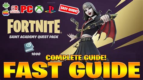 How To Complete Saint Academy Quest Pack Challenges In Fortnite Free Skin Rewards Quests